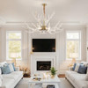 RinkBik Acrylic Antler Chandelier Ceiling Light Fixtures, Clear Resin New