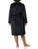 AMAZON ESSENTIALS WOMEN'S MID-LENGTH PLUSH ROBE SIZE: WOMEN 3XL - BLACK
