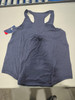 REEBOK WOMEN VITAL MARLED TANK TOP SIZE: WOMEN L - MARITIME BLUE HEATHER New