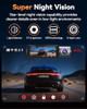 TERUNSOUL 4K DASH CAM FRONT AND REAR, FULL HD 3 CHANNEL DASHCAM FW983A - BLACK