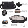 BAGGALLINI ORIGINAL EVERYDAY 11X7.5 CROSSBODY BAGS RFID - BLACK WITH SAND LINING New
