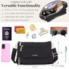 BAGGALLINI ORIGINAL EVERYDAY 11X7.5 CROSSBODY BAGS RFID - BLACK WITH SAND LINING New