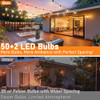 BOSCEOS SOLAR STRING LIGHTS OUTDOOR WATERPROOF 100FT WITH REMOTE 52 PACK - BLACK New