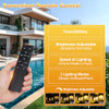 BOSCEOS SOLAR STRING LIGHTS OUTDOOR WATERPROOF 100FT WITH REMOTE 52 PACK - BLACK New