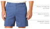 AE1811028 AMAZON ESSENTIALS MEN'S 7" CHINO SHORTS MEN 32 DARK BLUE