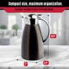 TABLECRAFT 12682 68 OZ (2L) STAINLESS STEEL COFFEE CARAFE - BLACK