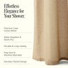 PRESTON LANE STONEBRIDGE LINEN COTTON SHOWER CURTAIN, 72"x72", REINFORCED - CLAY