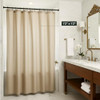 PRESTON LANE STONEBRIDGE LINEN COTTON SHOWER CURTAIN, 72"x72", REINFORCED - CLAY