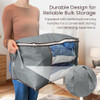 RELI. 60L FOLDABLE STORAGE CONTAINERS FOR BLANKETS,CLOTHES, ORGANIZATION- GRAY