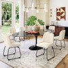 LUE BONA Breathable Dining Room Chairs Set of 2, Modern Upholstered Linen