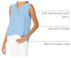 Amazon Essentials Women's Relaxed Fit Sleeveless V-Neck Woven Shirt - Blue, XS New