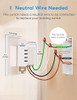 MEROSS 4 PACK SMART DIMMER SWITCH SINGLE POLE APPLE HOMEKIT, ALEXA, NEUTRAL WIRE