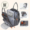 BabbleRoo Diaper Bag Backpack Multi Function Travel Essentials Baby Bag - Gray New