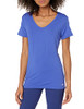 AMAZON ESSENTIALS V-NECK ACTIVE T-SHIRT - PACK OF 2 - SIZE S - BLACK/BRIGHT BLUE