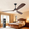 PARROT UNCLE CEILING FANS LIGHTS REMOTE 60 F6004BR - WALNUT