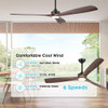 PARROT UNCLE CEILING FANS LIGHTS REMOTE 60 F6004BR - WALNUT