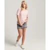 BESTICKTES T-SHIRT AUS BIO-BAUMWOLLE FRAU VINTAGE SIZE: MEDIUM - SOFT PINK MARI New