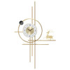 PSYCHE GOD Large Gold Wall Clock Metal Elk Non-Ticking Modern Clock New