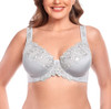 TELIMUSSTO SEXY LACE EMBROIDERED BRAS FULL PLUS SIZE - SIZE: WOMEN 42H - GRAY