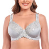 TELIMUSSTO SEXY LACE EMBROIDERED BRAS FULL PLUS SIZE - SIZE: WOMEN 42H - GRAY