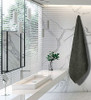 SIMPLY LOFTY 100% COTTON BATH TOWELS SET 6 ULTRA SOFT CHARCOAL GRAY - CHARCOAL New