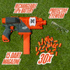 NERF PRO STRYFE X DART SEMI-AUTO BLASTER, 30 DARTS, EYEWEAR - ORANGE/GRAY