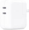 APPLE 35W DUAL USB-C PORT POWER ADAPTER, TYPE C WALL CHARGER - WHITE
