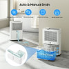 ANDTE 80 PINTS DEHUMIDIFIER FOR HOME BASEMENT COVERS UP TO 1,800 SQ. FT - WHITE