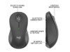 LOGITECH SIGNATURE M550 L FULL SIZE WIRELESS MOUSE LARGE - GRAPHITE