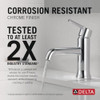 DELTA FAUCET TRINSIC SINGLE HOLE BATHROOM FAUCET, CHROME 559LF-MPU - CHROME New