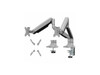 SIIG Dual 43" Mechanical Spring Monitor Arm Desk Mount- Gray - Fits 17"- 43"