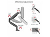 SIIG Single 45" Monitor Arm Mount 26.4 lbs-Black - Fits17"-45" Screens, up to