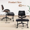ERGONOMIC CROSS LEGGED OFFICE CHAIR WHEELS, HEIGHT ADJUSTABLE & 360°SWIV - BLACK