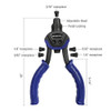 WORKPRO MANUAL RIVITER 5 INTERCHANGEABLE HEAD RIVET GUN 100 RIVETS - BLUE