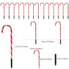 22" Candy Cane Lights 14 Packs Christmas Pathway Marker Candy 8 Modes Lights