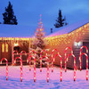 22" Candy Cane Lights 14 Packs Christmas Pathway Marker Candy 8 Modes Lights