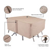Modern Leisure 2946 Monterey Patio Table Chairs Furniture Set Outdoor Cover