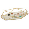 UMBRA PRISMA TRAY, GEOMETRIC PLATED JEWELRY STORAGE, MATTE BRASS - BRASS