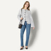 AMAZON ESSENTIALS WOMEN'S REGULAR CARDIGAN BELL SLEEVES WAIST- XS - LIGHT GRAY New