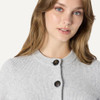 AMAZON ESSENTIALS WOMEN'S REGULAR CARDIGAN BELL SLEEVES WAIST- XS - LIGHT GRAY New