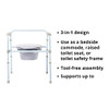 McKesson Folding Bariatric Commode Chair 7.5qt 13 3/4", 1 Count - Grey