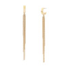 ALLSAINTS JEWELRY WOMEN'S RAE HEXAGON CHAIN FRINGE EARRINGS GOLD BRASS New