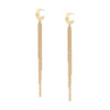 ALLSAINTS JEWELRY WOMEN'S RAE HEXAGON CHAIN FRINGE EARRINGS GOLD BRASS New