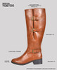TOETOS WOMEN'S MIRRAN BROWN FASHION KNEE HIGH RIDING BOOTS SIZE 7 M
