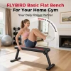 FLYBIRD 600LBS HEAVY DUTY FLAT WEIGHT BENCH, FOLDABLE BENCH PRESS - BLACK/RED