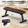 FLYBIRD 600LBS HEAVY DUTY FLAT WEIGHT BENCH, FOLDABLE BENCH PRESS - BLACK/RED