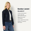 AMAZON ESSENTIALS WOMEN'S RELAXED-FIT DENIM BOMBER JACKET - RINSE DENIM - XS