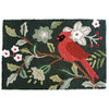 Boho Cardinals 20" x 30" Holiday Machine Washable Jellybean Accent Rug New