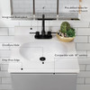 Design House Cultured Marble Vanity Top 19" W x 17" D 586172 - Solid White New