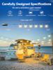 Brightever Solar Powered Outdoor String Lights with Remote - BLACK